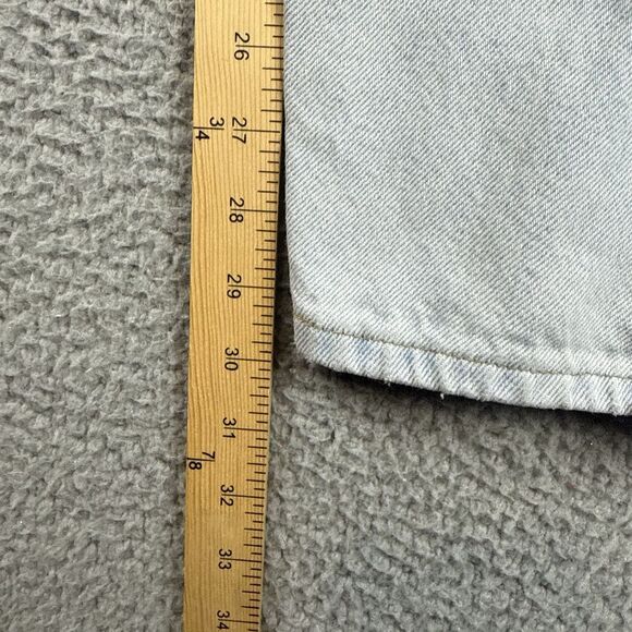 Vintage Lee Riders Jeans Men's 33x32 Denim Straight Leg Light Wash (Stains) - Picture 5 of 12